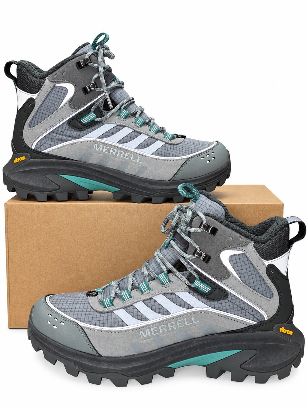 Merrell Moab Speed 2 Thermo Mid Waterproof Hiking Boots Women’s 8.5 Gray
